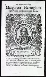 Margareta av Parma, guvernör i Nederländerna (tryck)